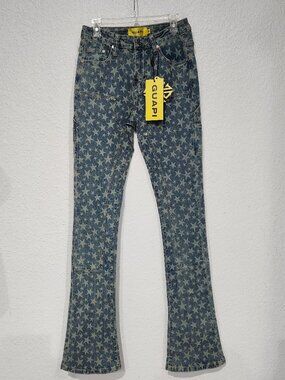 Guapi VTG Blue laser star denim pattern